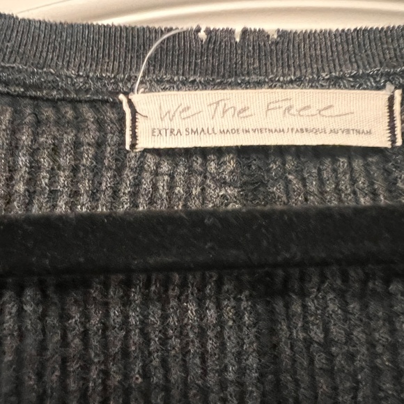 Free People Waffle Knit Top - Size XS - Picture 3 of 4